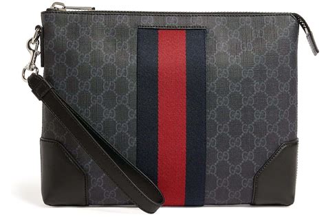 gucci gg supreme web pouch|Gucci GG Supreme Web Pouch Grey in Canvas with Silver.